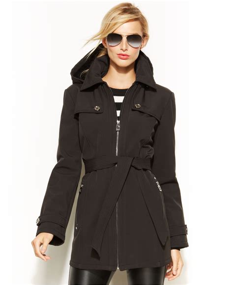 michael kors softshell hooded jacket|Michael Kors anorak jacket women.